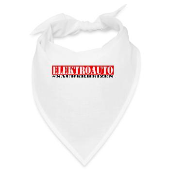 Elektroauto = sauber "heizen" - Bandana - Weiß - Vorne