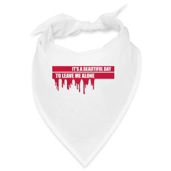 leave me alone day - Bandana - Weiß - Vorne
