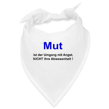Mut Abenteuer leben - Bandana - Weiß - Vorne