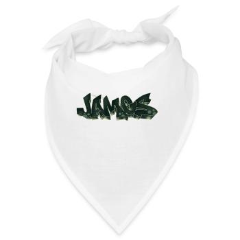 James Graffiti Name - Bandana - Weiß - Vorne