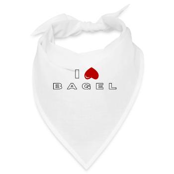 Ich hasse Bagel - Bandana - Weiß - Vorne