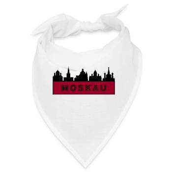 Stadt Moskau - Russland - Bandana - Weiß - Vorne