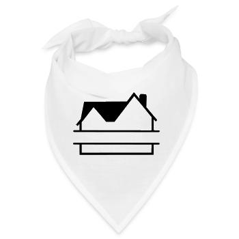 Haus Haus einfaches Logo - Bandana - Weiß - Vorne