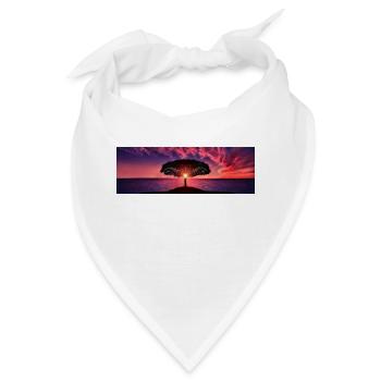 Sonnenuntergang - Bandana - Weiß - Vorne