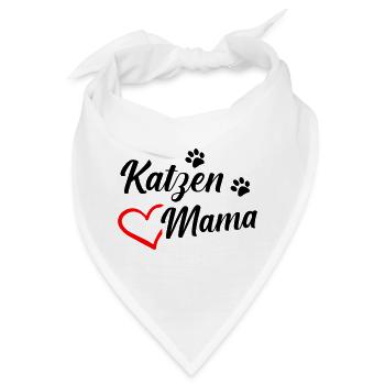 Katzenmama - Bandana - Weiß - Vorne