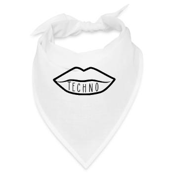 Techno - Bandana - Weiß - Vorne