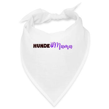 hunde mama pfote - Bandana - Weiß - Vorne