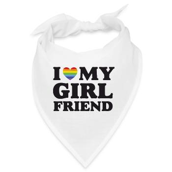 Ich liebe meine Freundin - Bandana - Weiß - Vorne