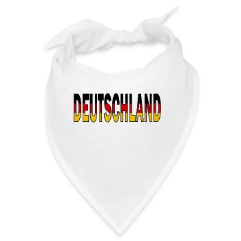 Deutschland in Nationalfarben - Bandana - Weiß - Vorne