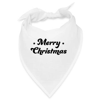 Merry Christmas Sternchen schwarz - Bandana - Weiß - Vorne