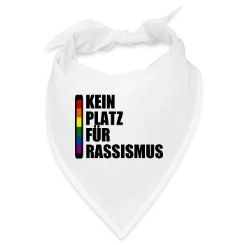 kein platz für rassismus - Bandana - Weiß - Vorne