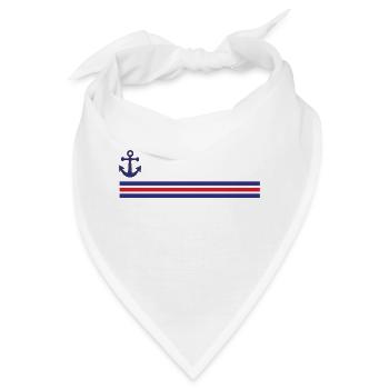 Matrosen-Anker - Bandana - Weiß - Vorne