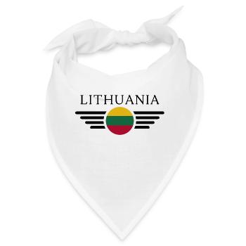 Litauen Stil T-Shirt - Bandana - Weiß - Vorne