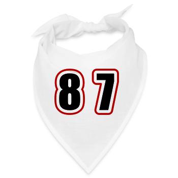 87 Zahl College - Bandana - Weiß - Vorne