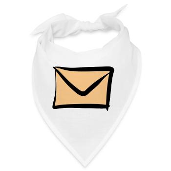 Brief / Briefumschlag Symbol. Post / E-Mail. - Bandana - Weiß - Vorne