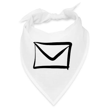 Brief / Briefumschlag Symbol. Post / E-Mail. - Bandana - Weiß - Vorne