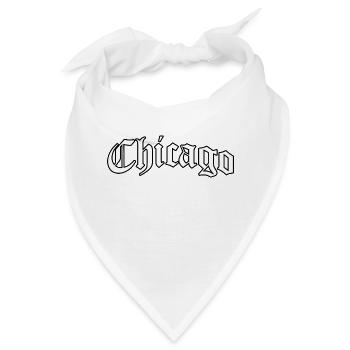 Chicago Logo: Gothic Design mit mutigem Stil - Bandana - Weiß - Vorne