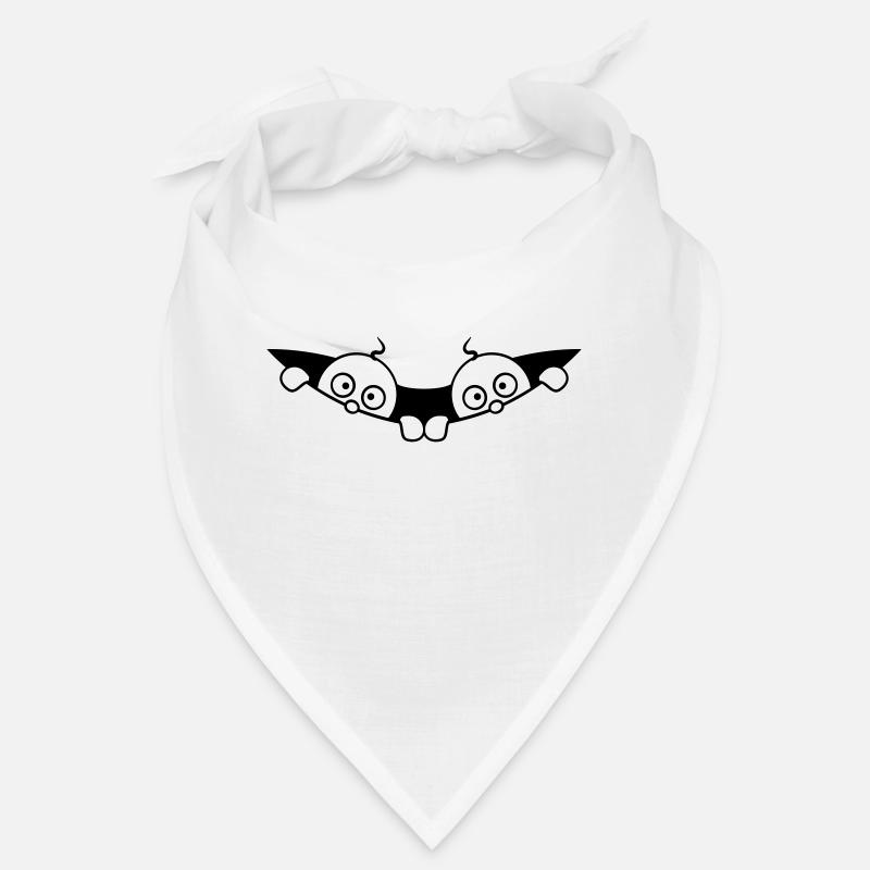 Comic Twins Peeking Out Belly 2 Bébés Enceintes Bandana