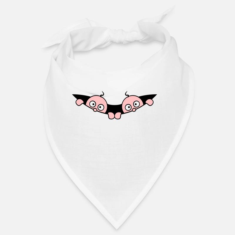 Comic Twins Peeking Out Belly 2 Bébés Enceintes Bandana