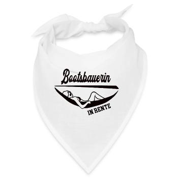 Bootsbauerin in Rente Rentenbeginn Bootsbauer Frau - Bandana - Weiß - Vorne