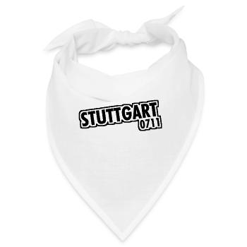 Stuttgart - 0711 - Vorwahl - Baden-Württemberg - Bandana - Weiß - Vorne