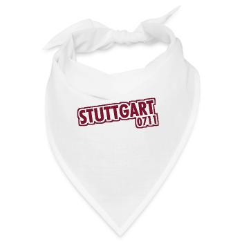 Stuttgart - 0711 - Vorwahl - Baden-Württemberg - Bandana - Weiß - Vorne