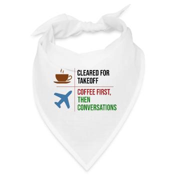 Fluglotse Kaffee ATC Luftfahrt Humor - Bandana - Weiß - Vorne