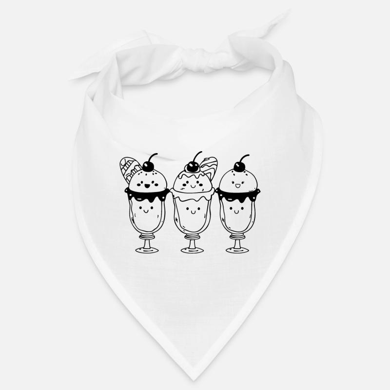 Cartoon Eisbecher Bandana