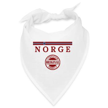 Norwegische Flagge - Bandana - Weiß - Vorne