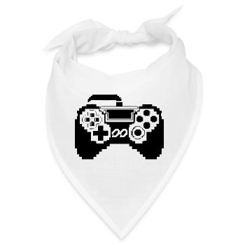 Gamepad Pixel Grafik - Bandana - Weiß - Vorne