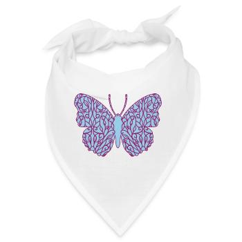 Dekorativer Schmetterling - Bandana - Weiß - Vorne