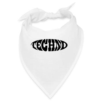 Techno Spruch Geschenk - Bandana - Weiß - Vorne