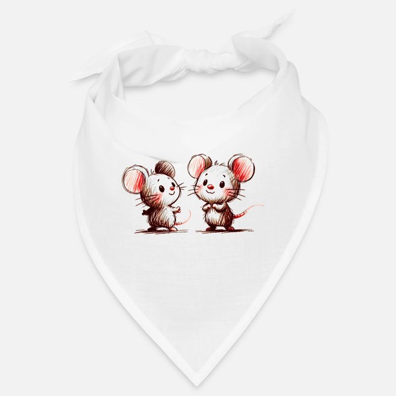 Souris - Bandana - blanc