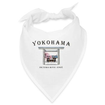 Yokohama, Japan, Schrein Iseyama Kotai Jingu Torii - Bandana - Weiß - Vorne