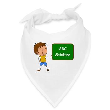 Einschulung ABC Schütze - Bandana - Weiß - Vorne
