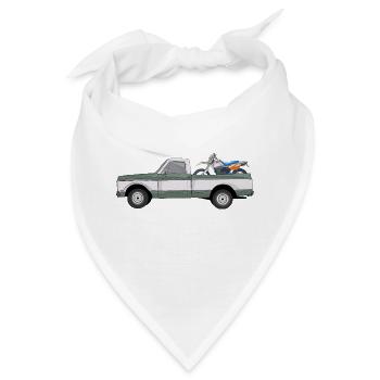 Pick Up Truck with Enduro - Bandana - Weiß - Vorne