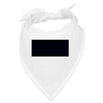 Fetter schwarzer Balken - Bandana - Weiß - Vorne