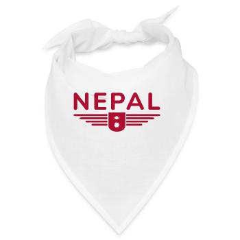 Nepal Design – Himalaya Abenteuer - Bandana - Weiß - Vorne