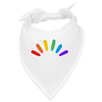 Regenbogen LGBTQIA schwul subtile Pride - Bandana - Weiß - Vorne