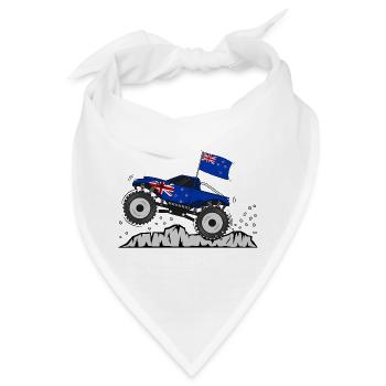 Monstertruck Neuseeland Flagge - Bandana - Weiß - Vorne