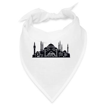 istanbul skyline - Bandana - Weiß - Vorne