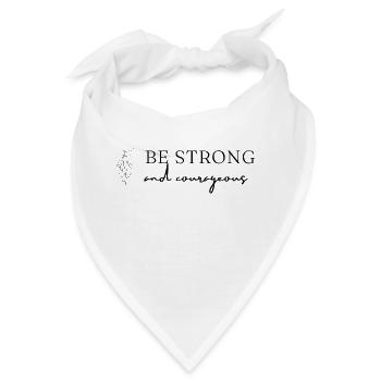 stark und mutig - Bandana - Weiß - Vorne
