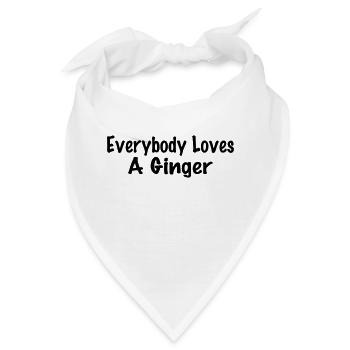 jeder liebt Ingwer - Bandana - Weiß - Vorne