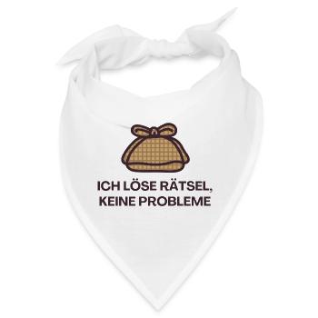 Ich löse Rätsel, keine Probleme - Bandana - Weiß - Vorne