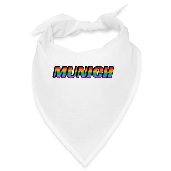Münchner LGBTQ Pride Month Regenbogentext - Bandana - Weiß - Vorne