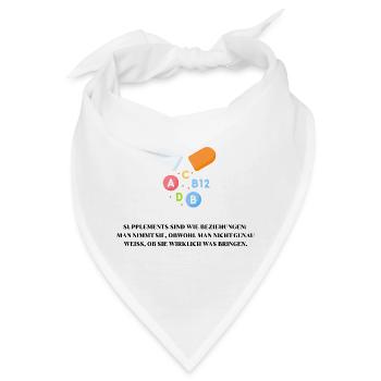 Bunte Vitamine aus Kapsel – Symbol für Gesundheit - Bandana - Weiß - Vorne