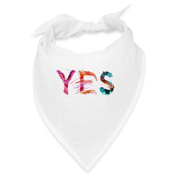 YES – Farbstarkes Statement für Freiheit & Kreativ - Bandana - Weiß - Vorne