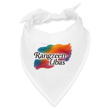 Regenbogen-Spektrum-Namensschild-Design - Bandana - Weiß - Vorne