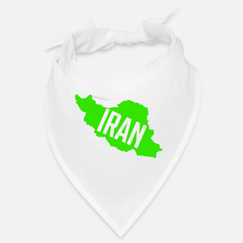 Iran Map Neon Font Bandana