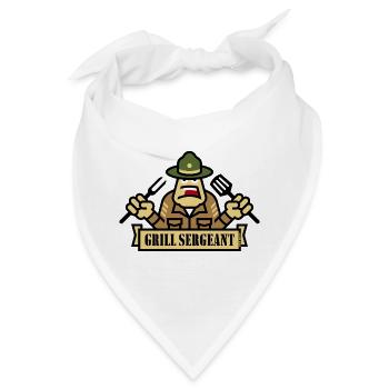 Grill Sergeant (Grillen / BBQ / Barbecue) - Bandana - Weiß - Vorne